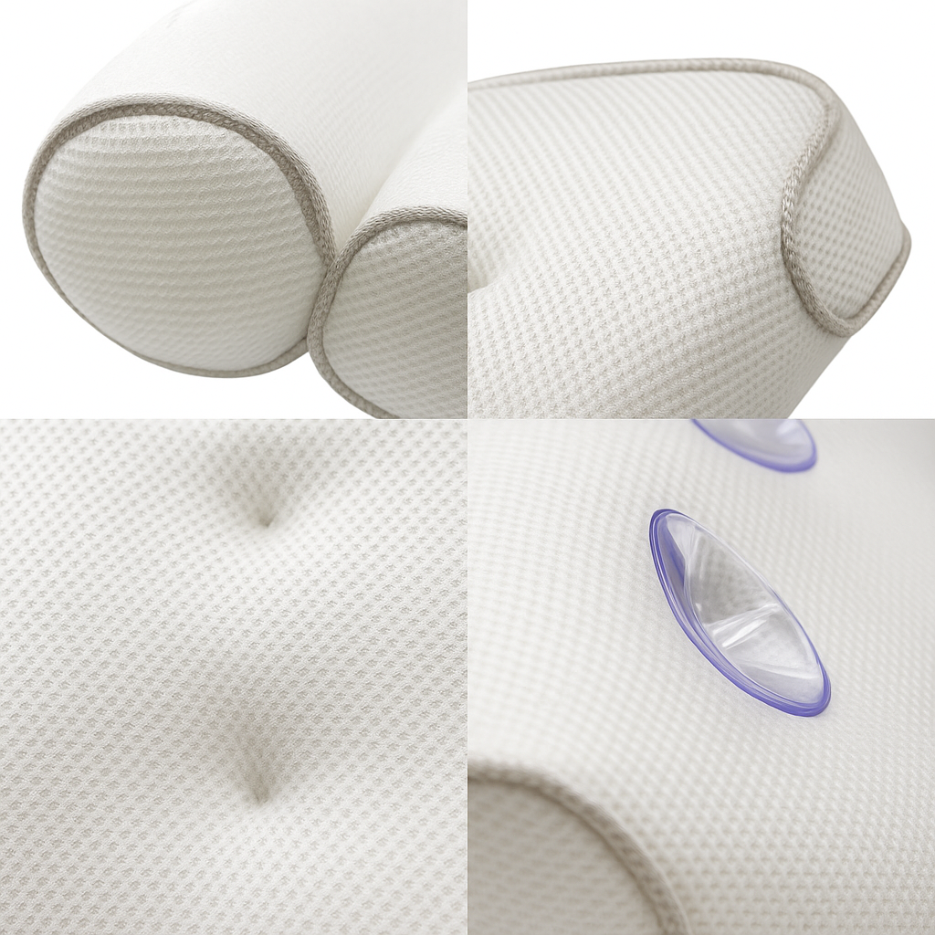 Avelena | SoakUp Badekissen UK – Nacken- und Kopfstützkissen – Rutschfest – Weich und bequem – Passt in alle Badewannen – Verbessert die Entspannung