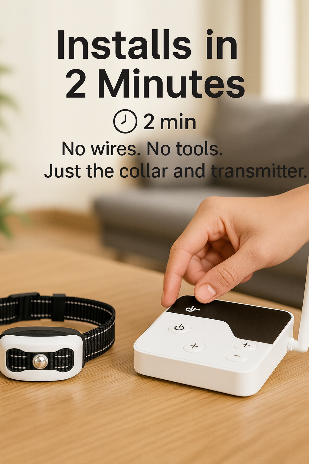 Avelena | Wireless Hundezäun mit Trainingshalsband – 2-in-1 Elektronisches Eingabesystem für sichere Hundebereiche