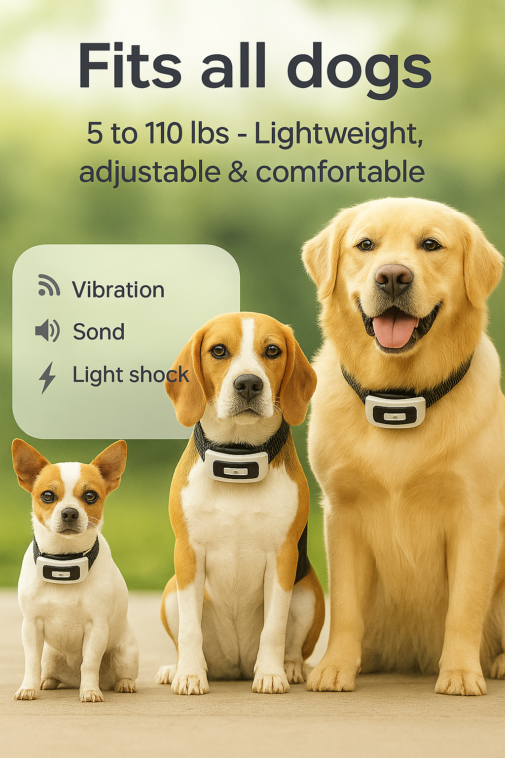 Avelena | Wireless Hundezäun mit Trainingshalsband – 2-in-1 Elektronisches Eingabesystem für sichere Hundebereiche