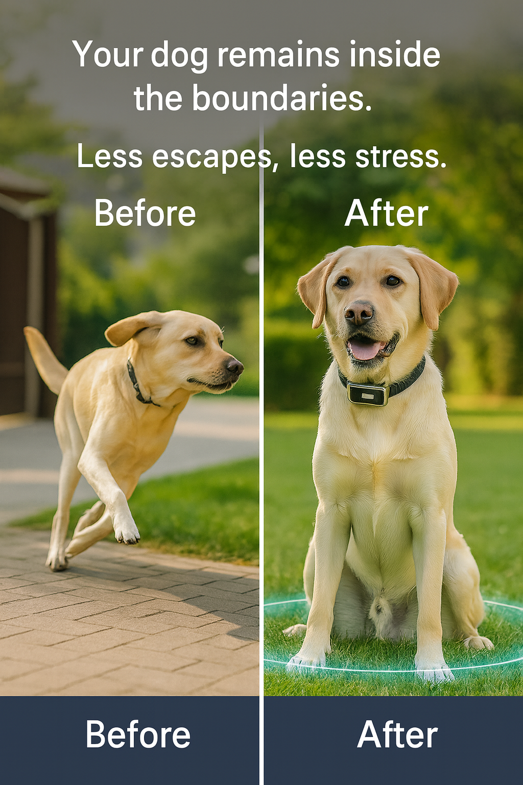 Avelena | Wireless Hundezäun mit Trainingshalsband – 2-in-1 Elektronisches Eingabesystem für sichere Hundebereiche