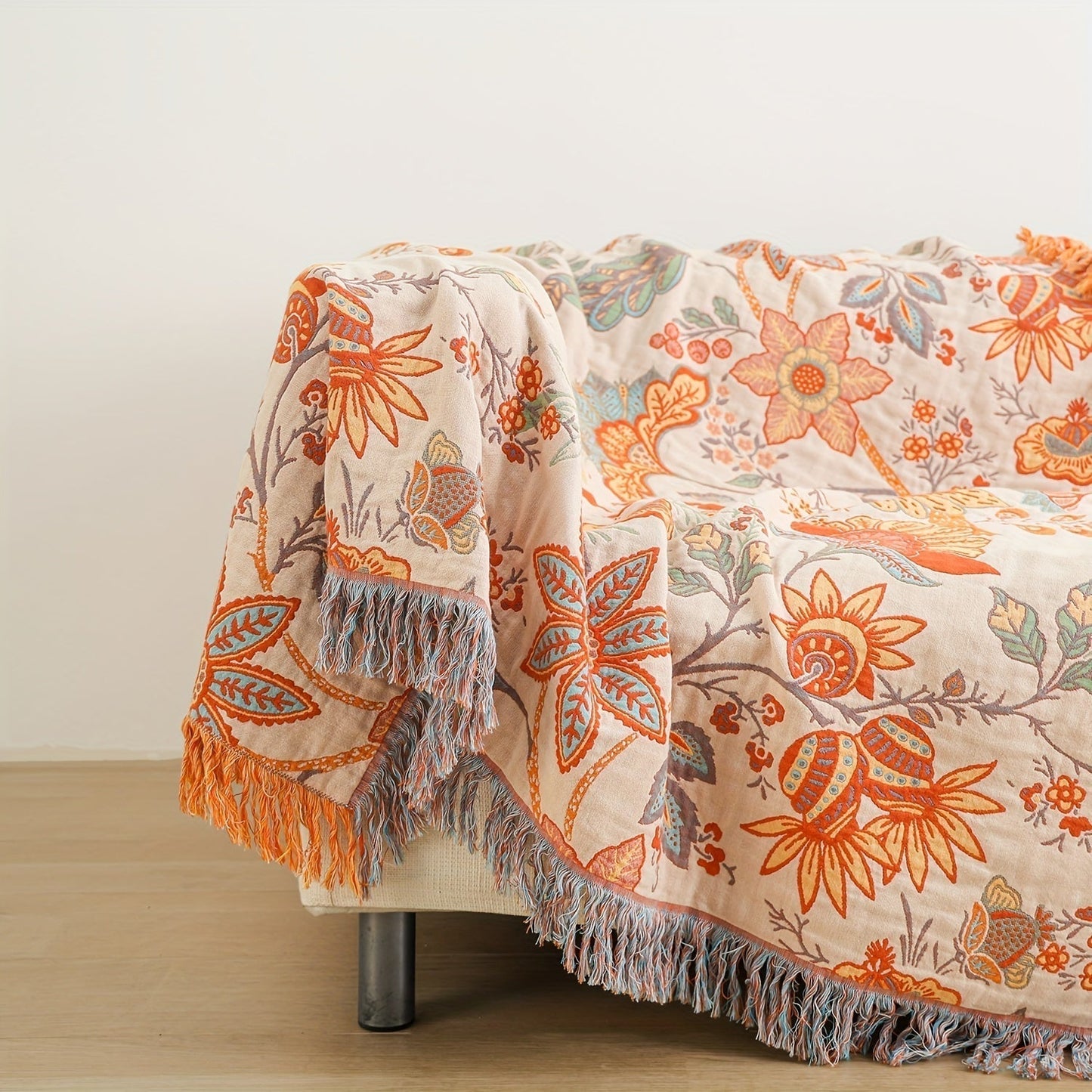Avelena | ThreadHaven - Boho Quasten Tagesdecke