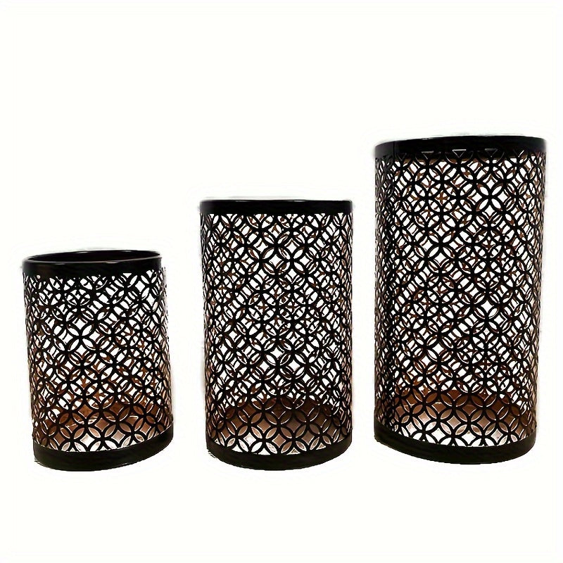 Avelena | StylishFlame - 3-teilige Eisen Kerzenhalter