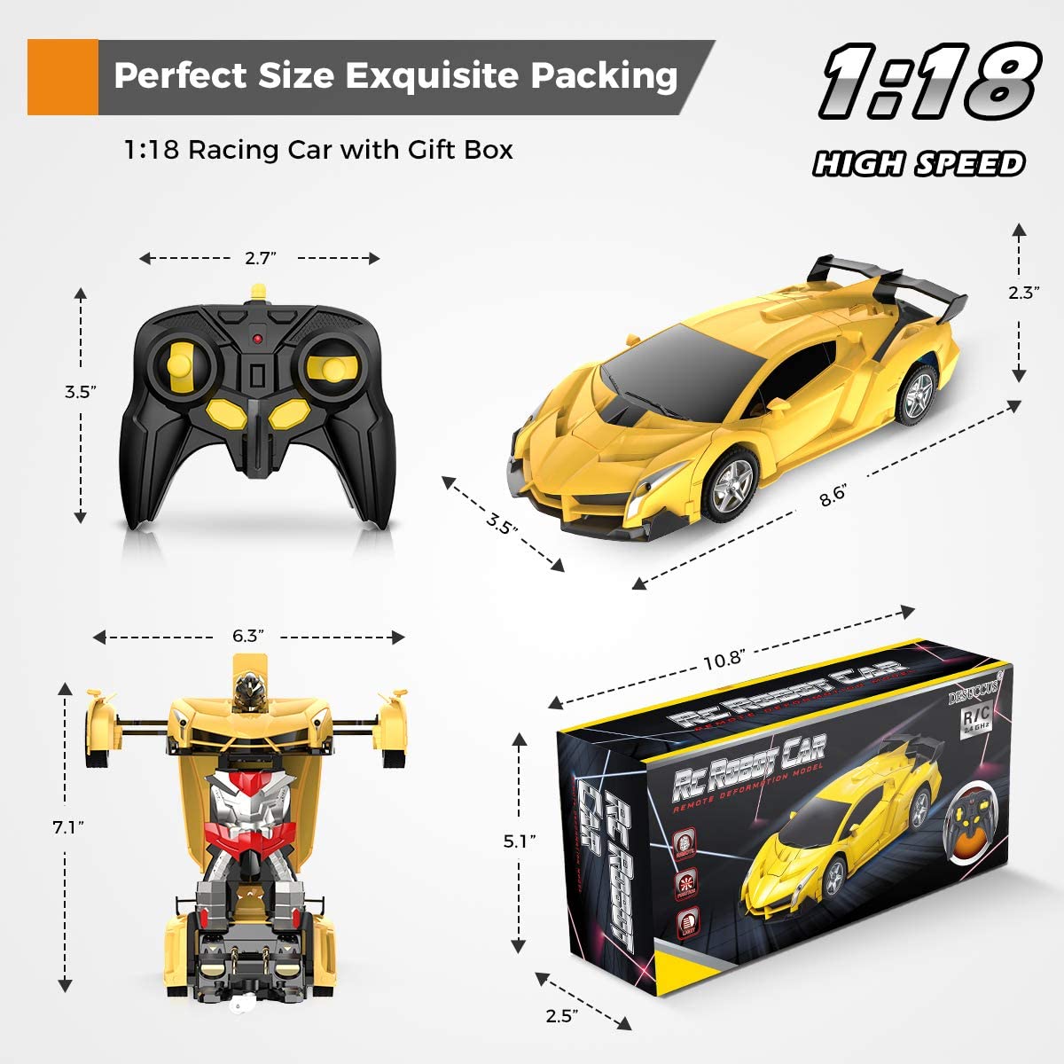 Avelena | Transformieren Robot RC Autos für Kinder