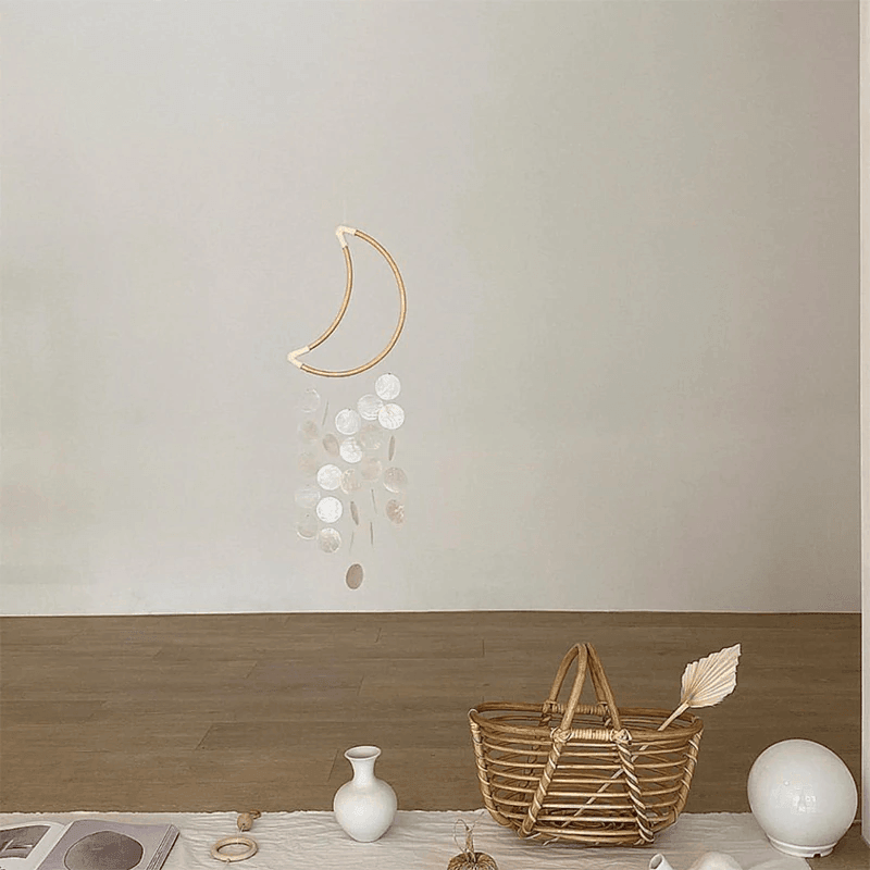 Avelena | ShellDreams Handgefertigtes Babyzimmer Windspiel | Muschel-Mobile | Beruhigende Klänge