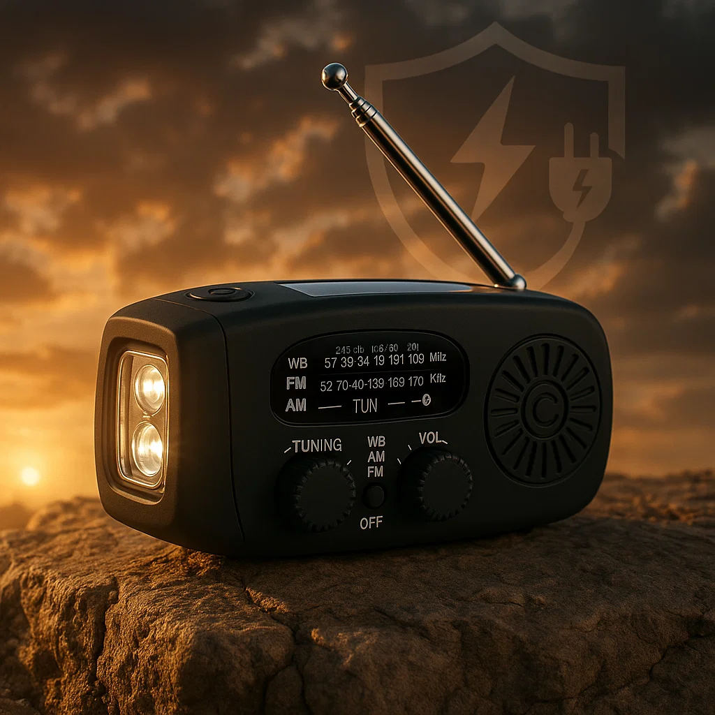 Avelena | Tragbares Aufziehradio | AM/FM, Wetterberichte & Eingebauter Powerbank für Notfallvorsorge