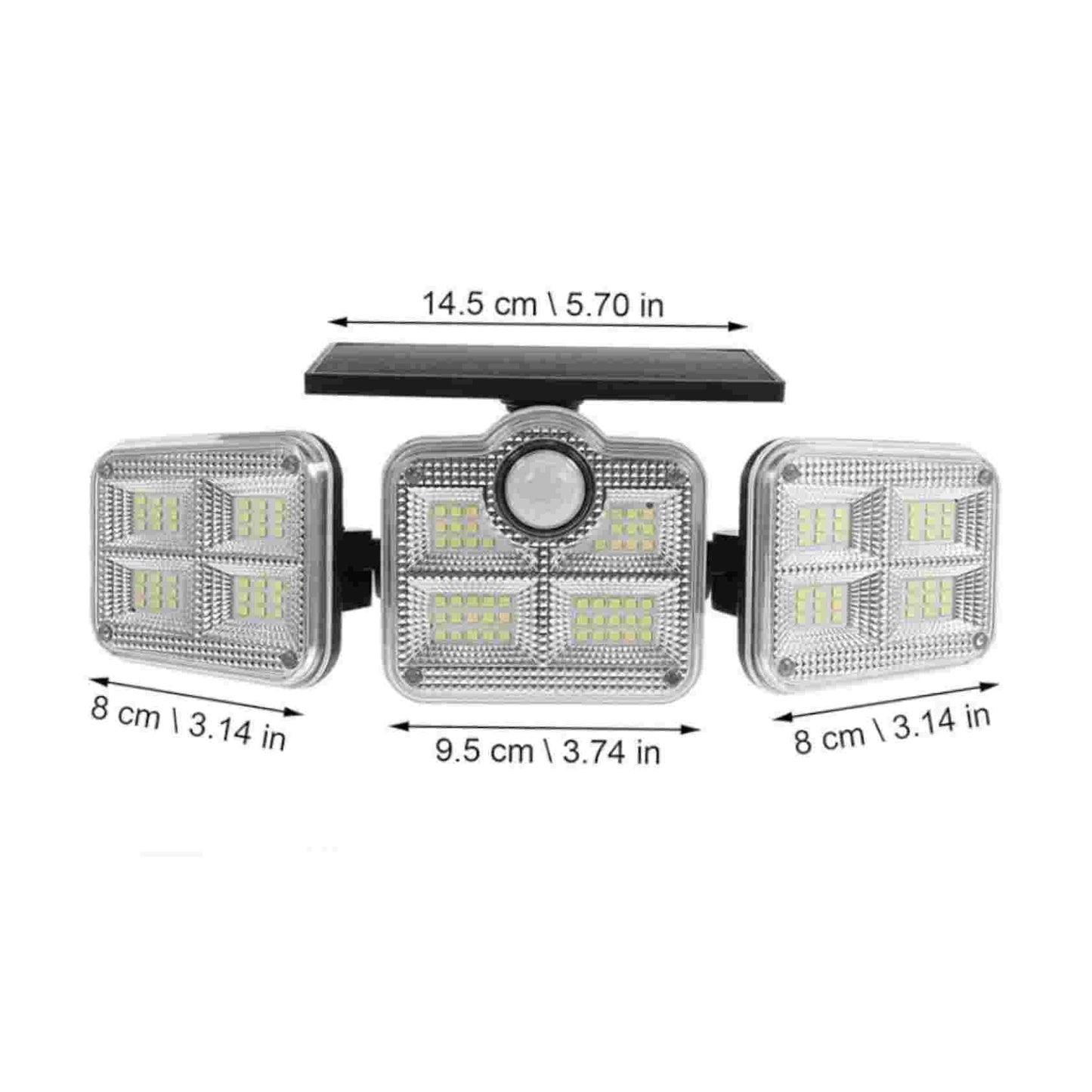Avelena | Solar LED Strahler mit Bewegungsmelder |200W Leistung | Wetterfest
