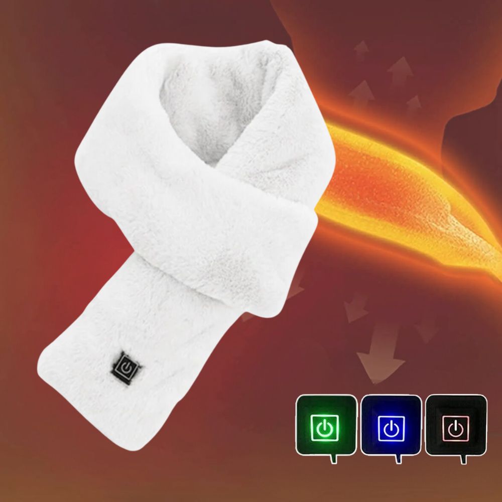 Avelena | Beheizter Kunstpelzschal UK – Wiederaufladbarer USB-Winter-Schal, Weicher thermischer Halswärmer