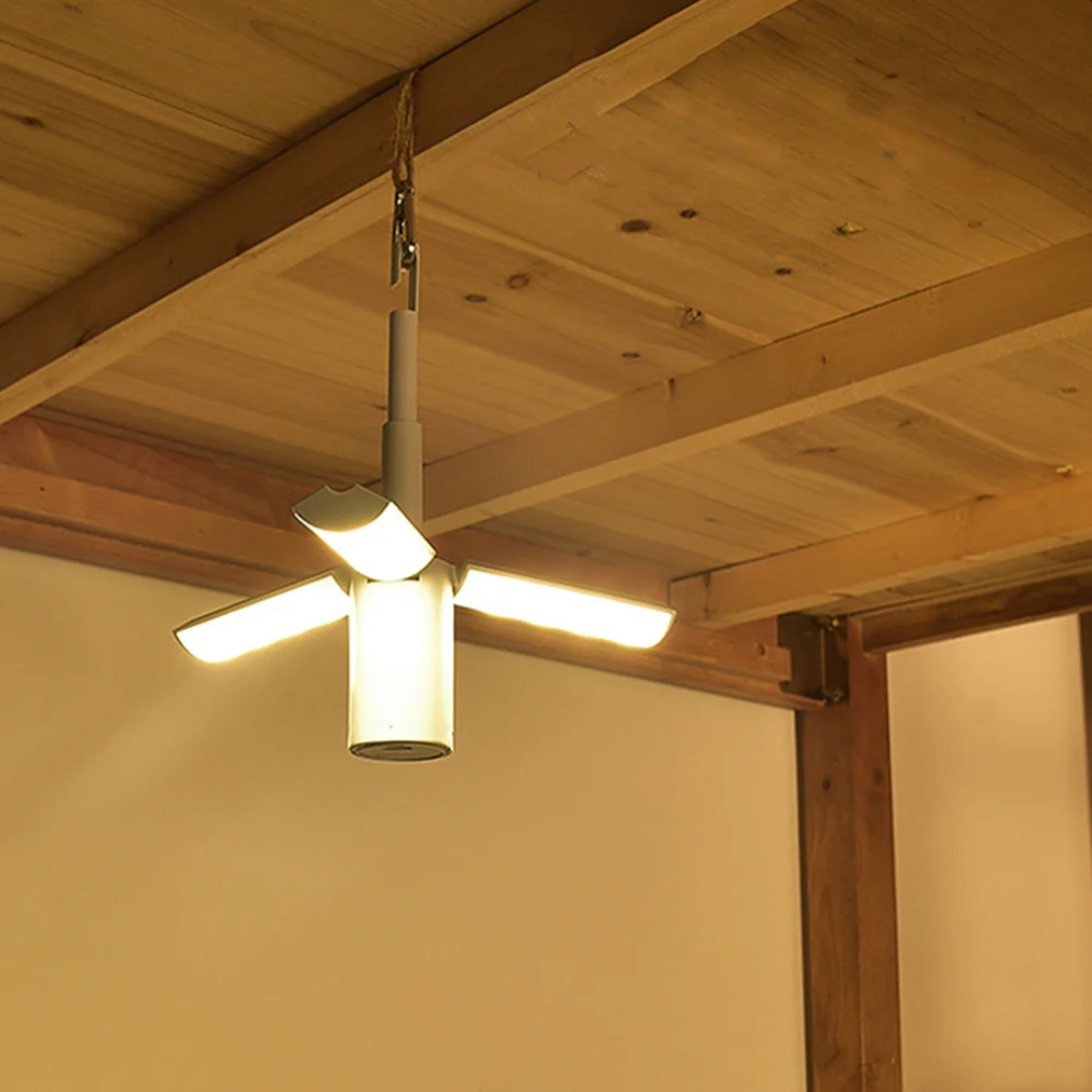 Avelena | All-in-One Campinglampe | Wiederaufladbares Outdoor-Licht mit einstellbarer Helligkeit & langer Akkulaufzeit