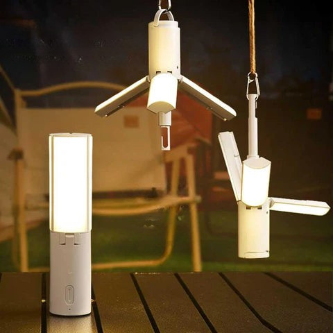 Avelena | All-in-One Campinglampe | Wiederaufladbares Outdoor-Licht mit einstellbarer Helligkeit & langer Akkulaufzeit