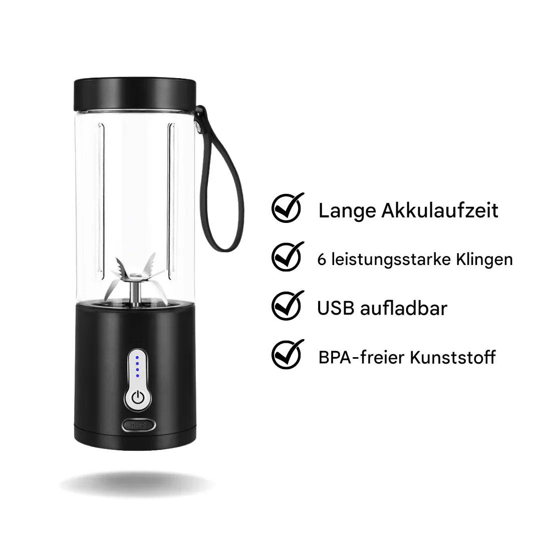 Avelena | Tragbarer Smoothiemaker mit 6 Leistungsstarken Klingen – Kompakter Mixer für unterwegs