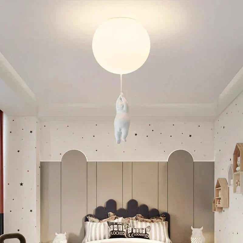 Avelena | DreamyBear Lampe - Kinder-Deckenlampe mit Bär und Ballon