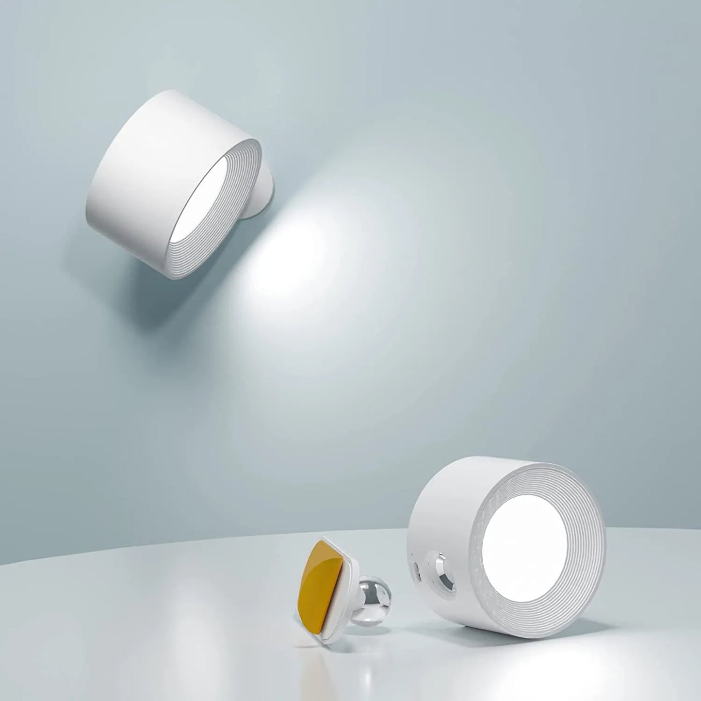 Avelena | Spotlight Kabellose Wandlampe - 360° Rotation, Dimmbar, Wiederaufladbare Wandlicht