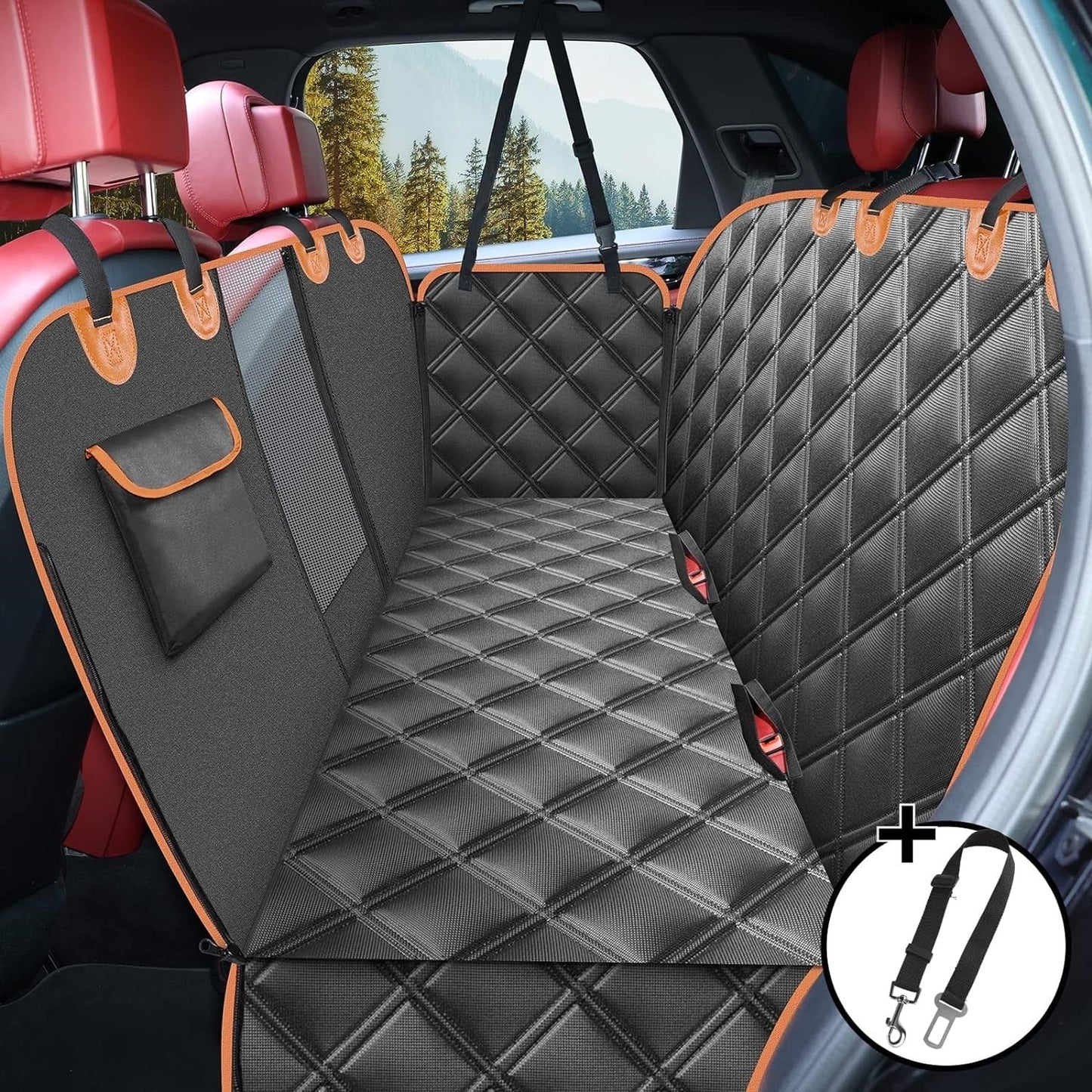 Avelena | TravelGuard – Wasserdichter Autositzschutz für Hunde mit gepolstertem Komfort