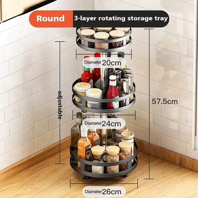 Avelena | 3Tier rotierendes Gewürzregal