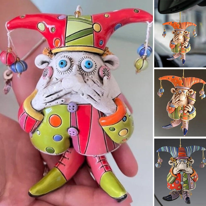Avelena | Windspiel-Clown-Dekoration aus Kunstharz