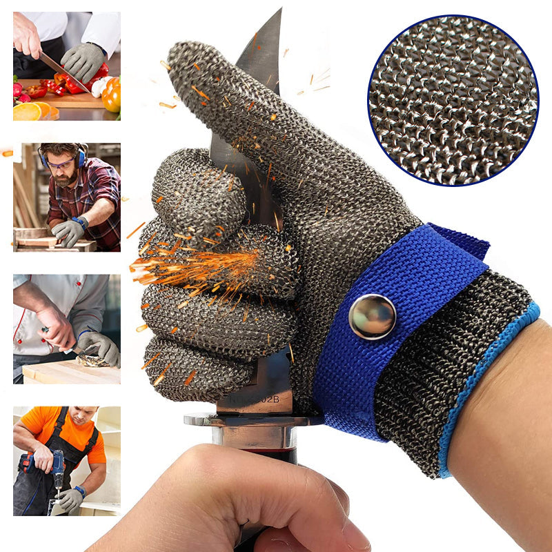 Avelena | Edelstahlgewebe Metall Labor Schutzhandschuhe