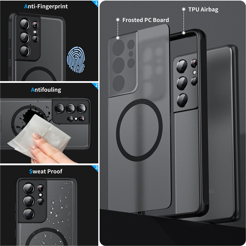 Avelena | ShieldPro | Magnetisches stoßfestes Gehäuse für Samsung