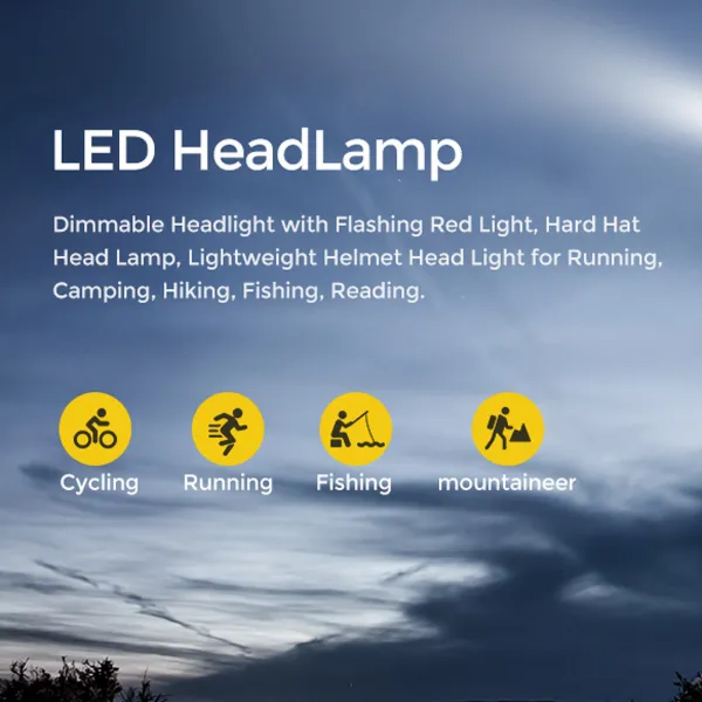 Avelena | Usb wiederaufladbare LED wasserdichte Stirnlampe