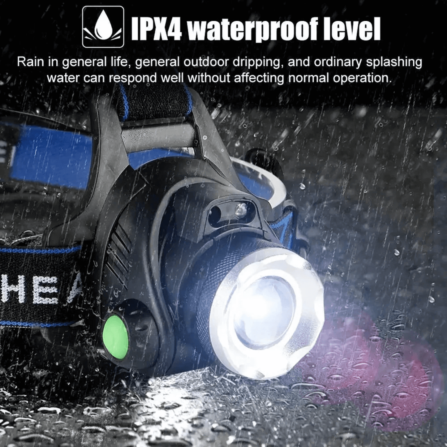 Avelena | Usb wiederaufladbare LED wasserdichte Stirnlampe