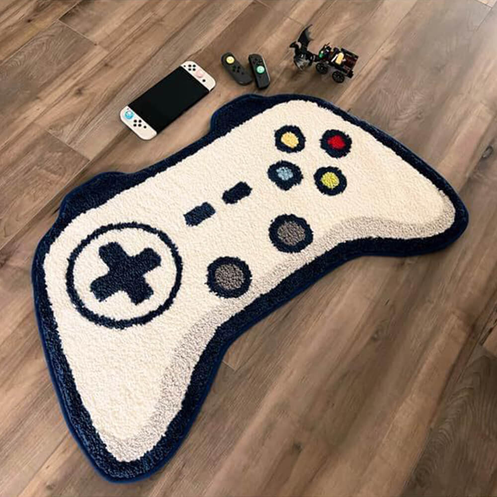 Avelena | Spielcontroller-förmiger Faux-Kaschmir-gedruckter Teppich