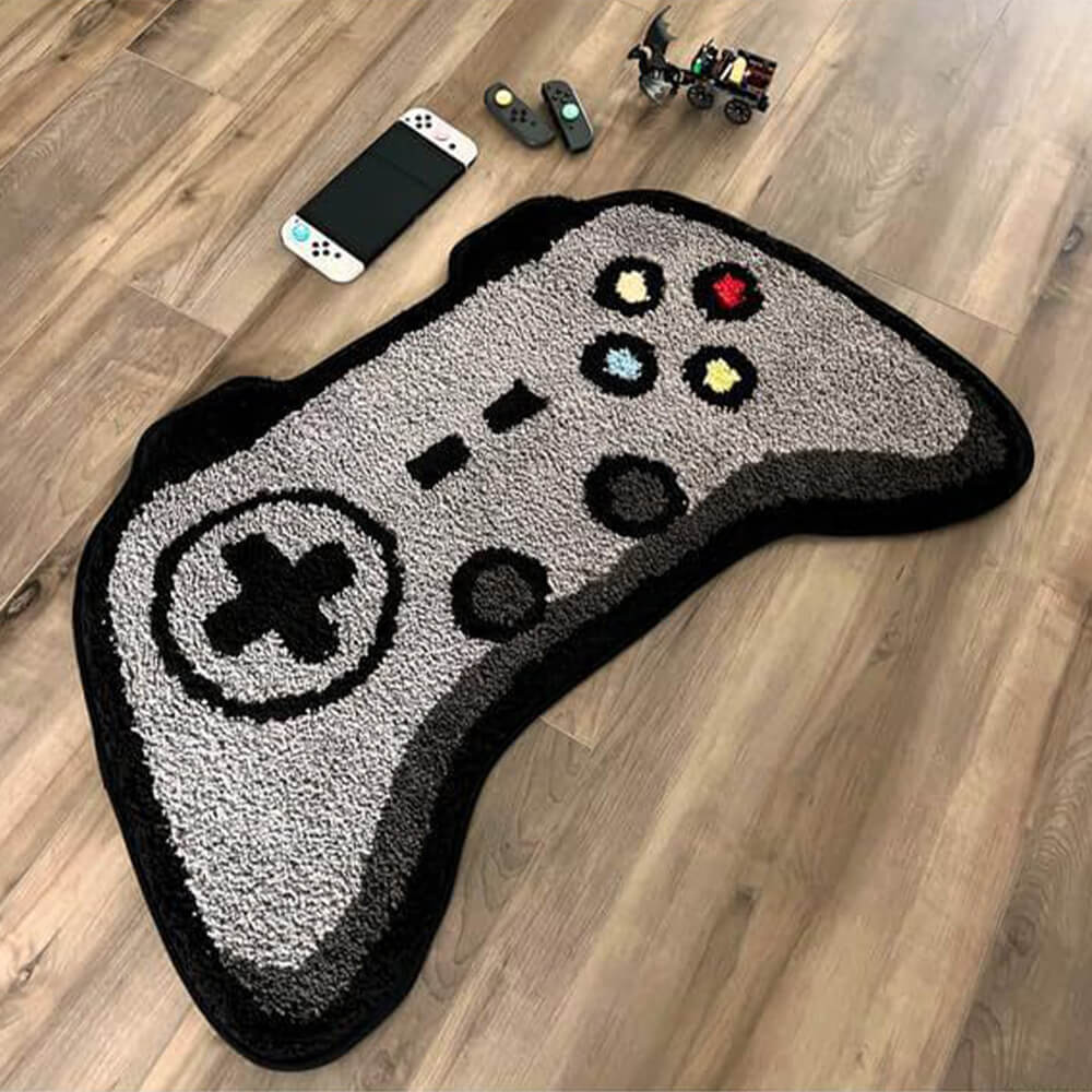 Avelena | Spielcontroller-förmiger Faux-Kaschmir-gedruckter Teppich