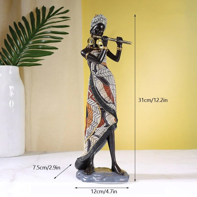 Avelena | Afrikanische weibliche Musiker-Skulptur