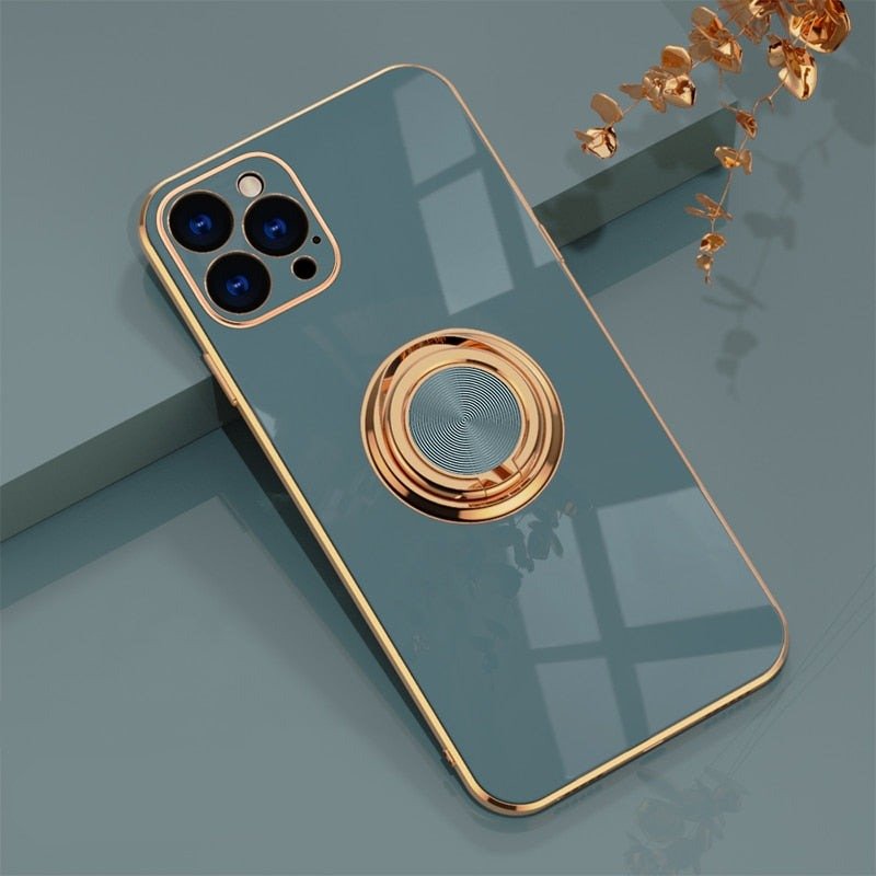Avelena | iPhone Hülle mit Metallständer Ring