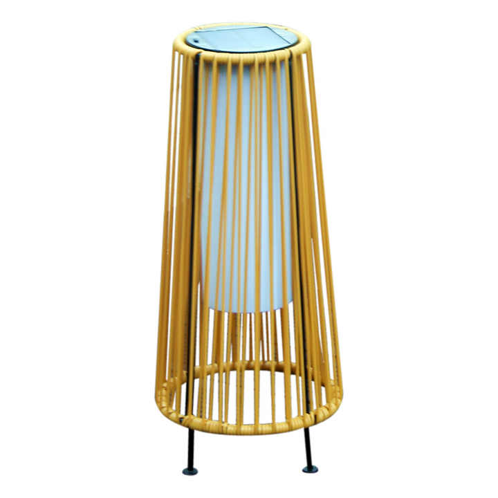 Avelena | Solar LED Rattan-Laterne – Große Außenbeleuchtung im Oval-Design für Garten und Terrasse