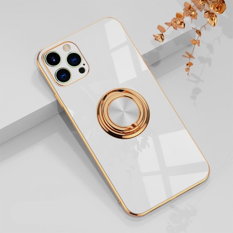 Avelena | iPhone Hülle mit Metallständer Ring