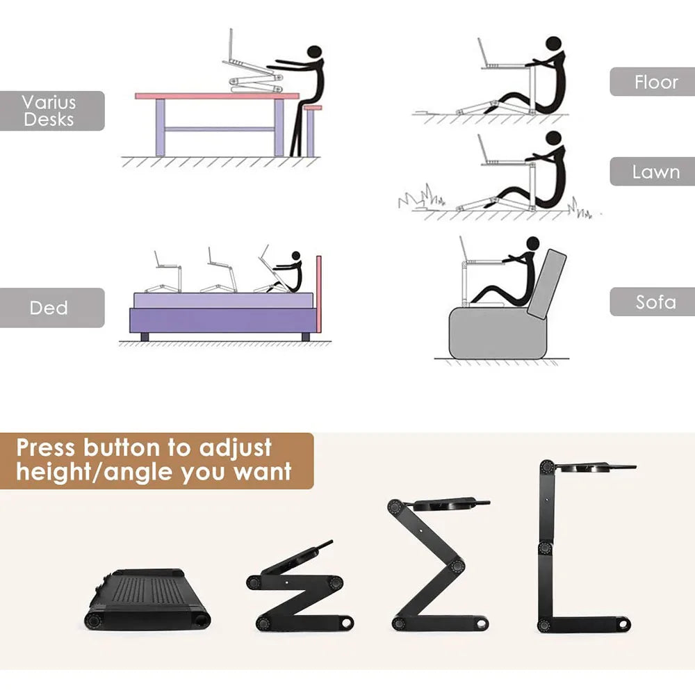 Avelena | AirDesk | Verstellbares 360° Laptopständer