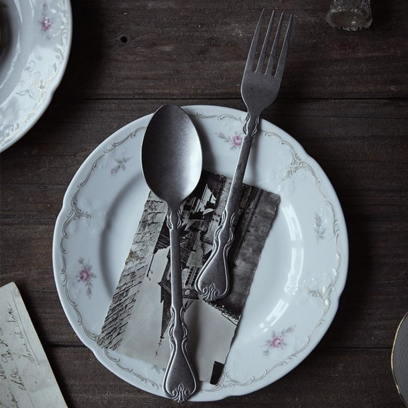 Avelena Vintage Besteckset, 4-teilig, matt – Elegant & Zeitlos