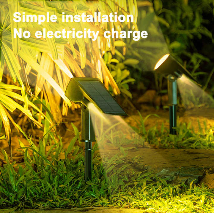 Avelena | Solar LED Strahler – Außenbeleuchtung mit Solarplatte für Garten und Wege