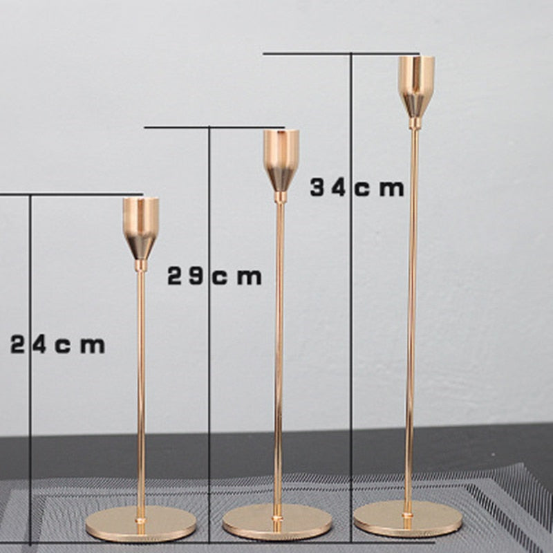 Avelena | 3er Set Metall Kerzenständer