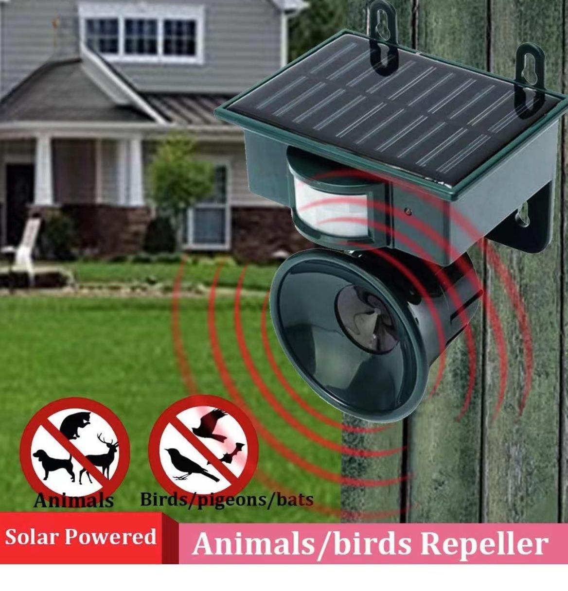 Avelena | TerraGuard – Wetterfester Solar-Vogelvertreiber mit PIR-Bewegungssensor & natürlichem Geräuschabwehrmittel