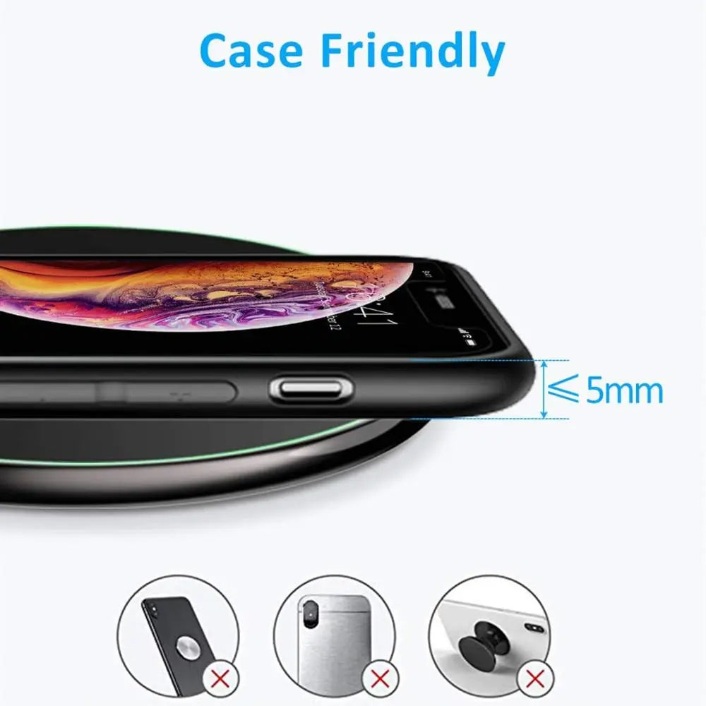 Avelena | 30W Schnelles kabelloses Ladepad | Premium USB C Ladekabel MagSafe Ladegerät für Apple iPhone, Samsung & Android - Fast Wireless Charging Pad