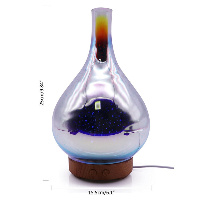 Avelena | AromaBurst 3D Glas Ätherischer Öl Diffusor mit LED-Lichtern