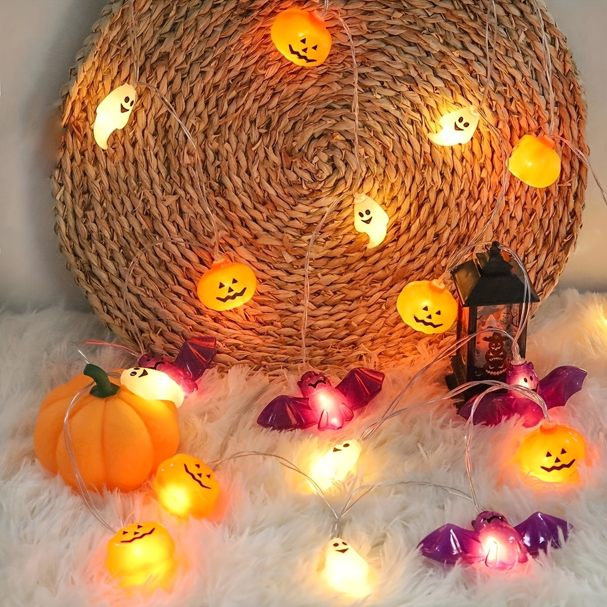 Avelena | Spooky Halloween Lichterkette – Batteriegespeistes Kürbisdesign