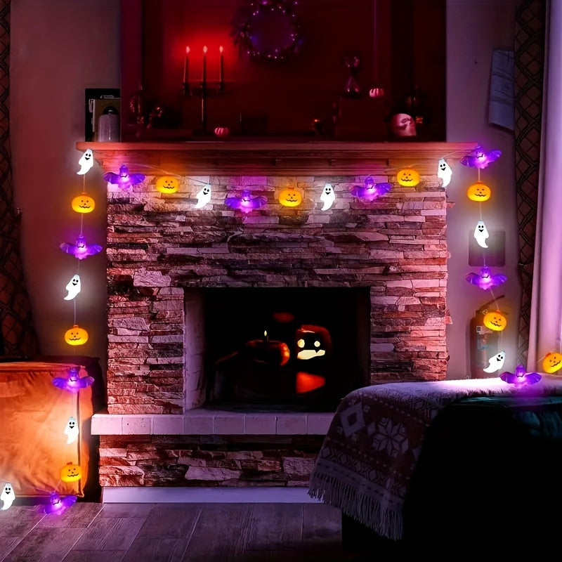 Avelena | Spooky Halloween Lichterkette – Batteriegespeistes Kürbisdesign