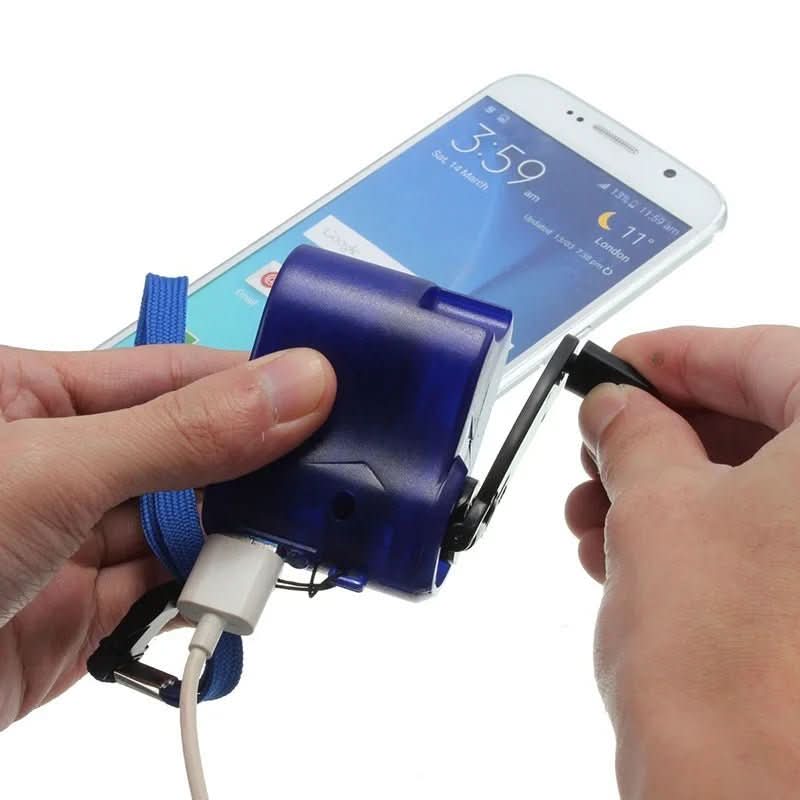 Avelena | Tragbares USB-Notfall-Ladegerät mit Handkurbel für Outdoor-Abenteuer