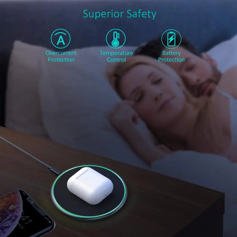 Avelena | 30W Schnelles kabelloses Ladepad | Premium USB C Ladekabel MagSafe Ladegerät für Apple iPhone, Samsung & Android - Fast Wireless Charging Pad
