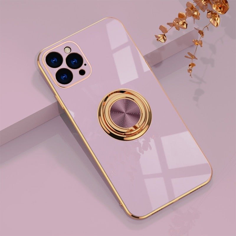 Avelena | iPhone Hülle mit Metallständer Ring
