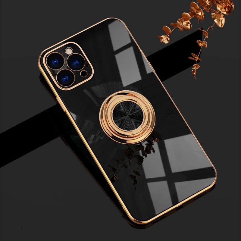 Avelena | iPhone Hülle mit Metallständer Ring