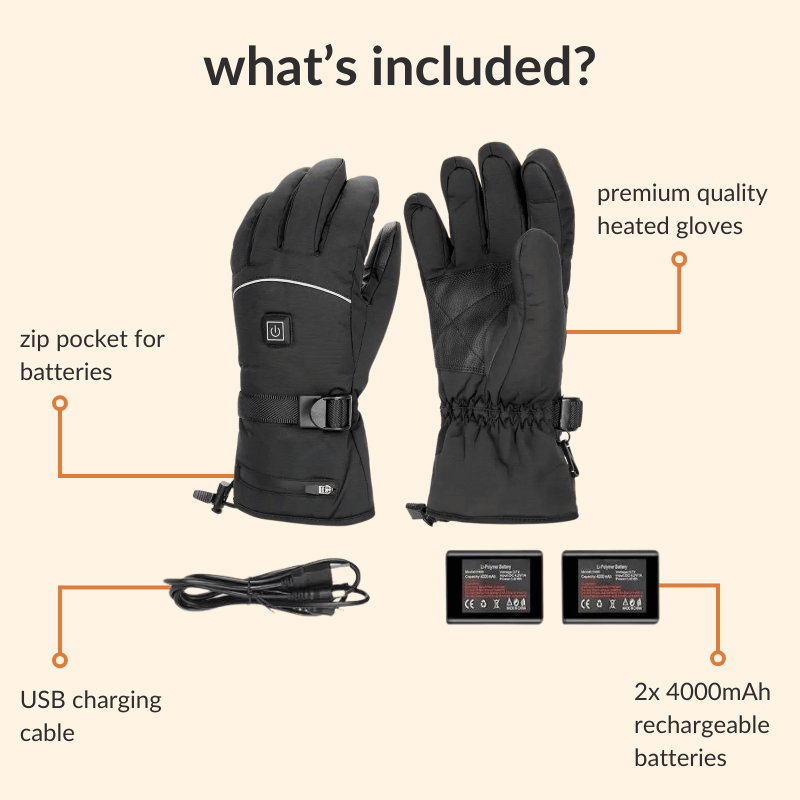 Avelena | Winterfeste beheizte Handschuhe – Ideal für Outdoor-Aktivitäten
