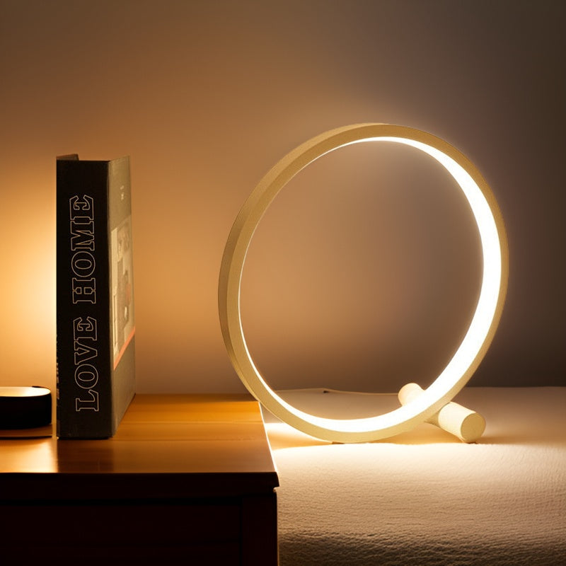 Avelena | Halo Glo Lampe – minimalistische dimmbare runde LED-Tischlampe