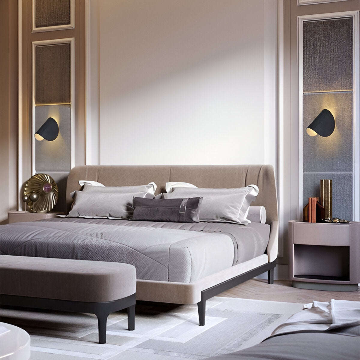 Avelena | Twist Wandlampe - Drehbare Wandleuchte aus Metall - Curve Wandleuchter