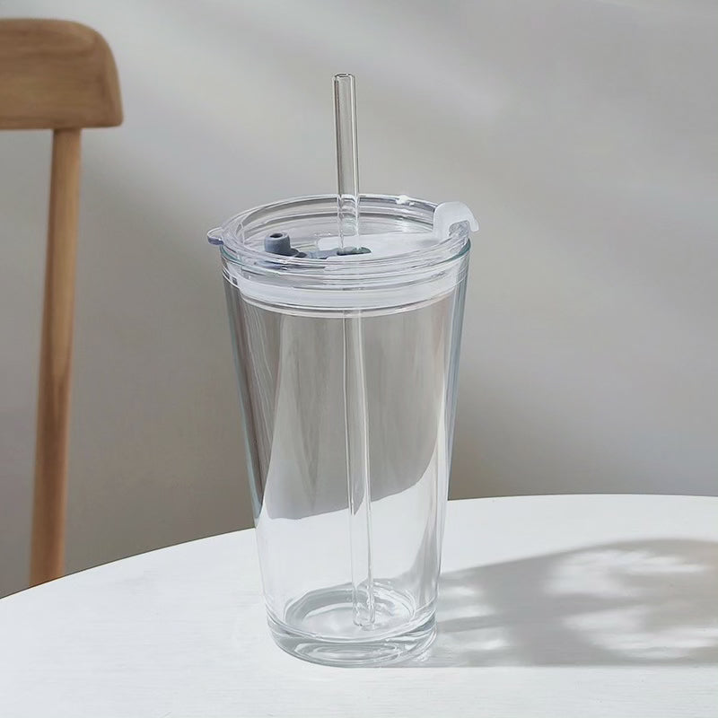 Avelena | Round Transparent Borosilicate Drinking Tumbler