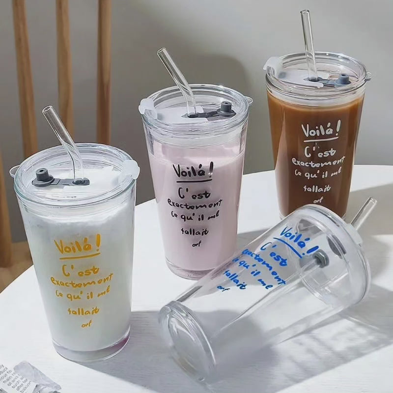 Avelena | Round Transparent Borosilicate Drinking Tumbler