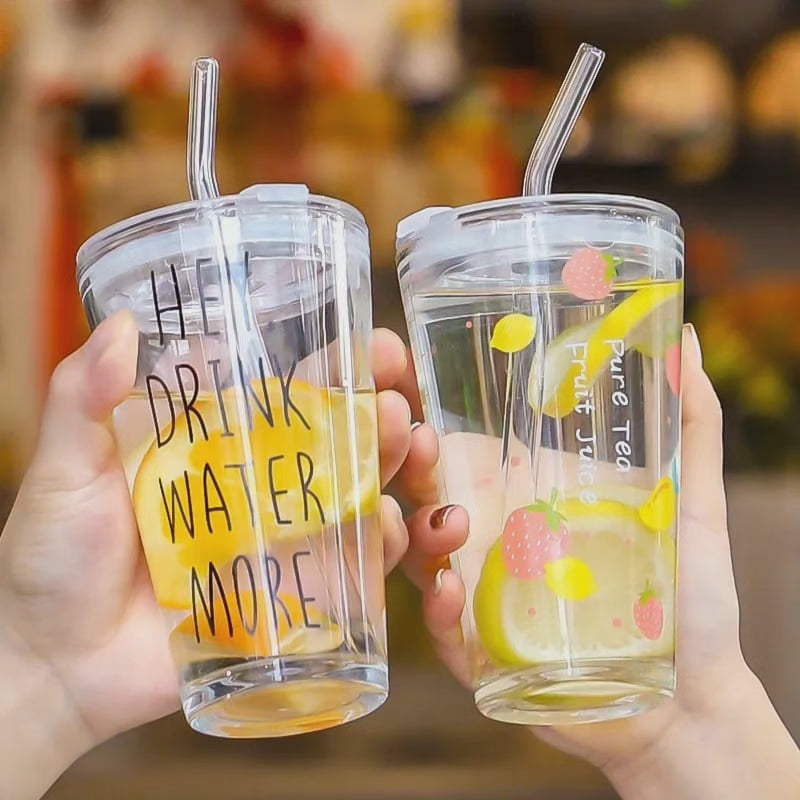 Avelena | Round Transparent Borosilicate Drinking Tumbler