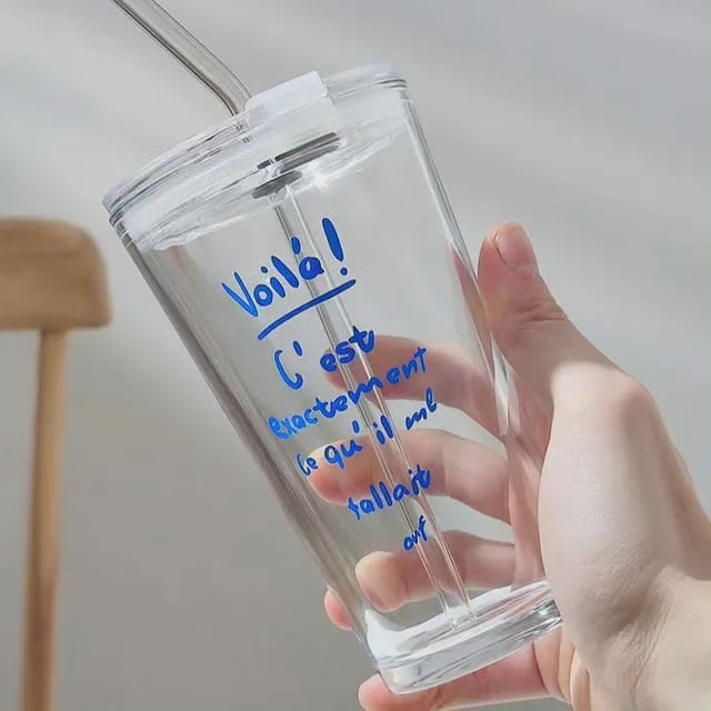 Avelena | Round Transparent Borosilicate Drinking Tumbler