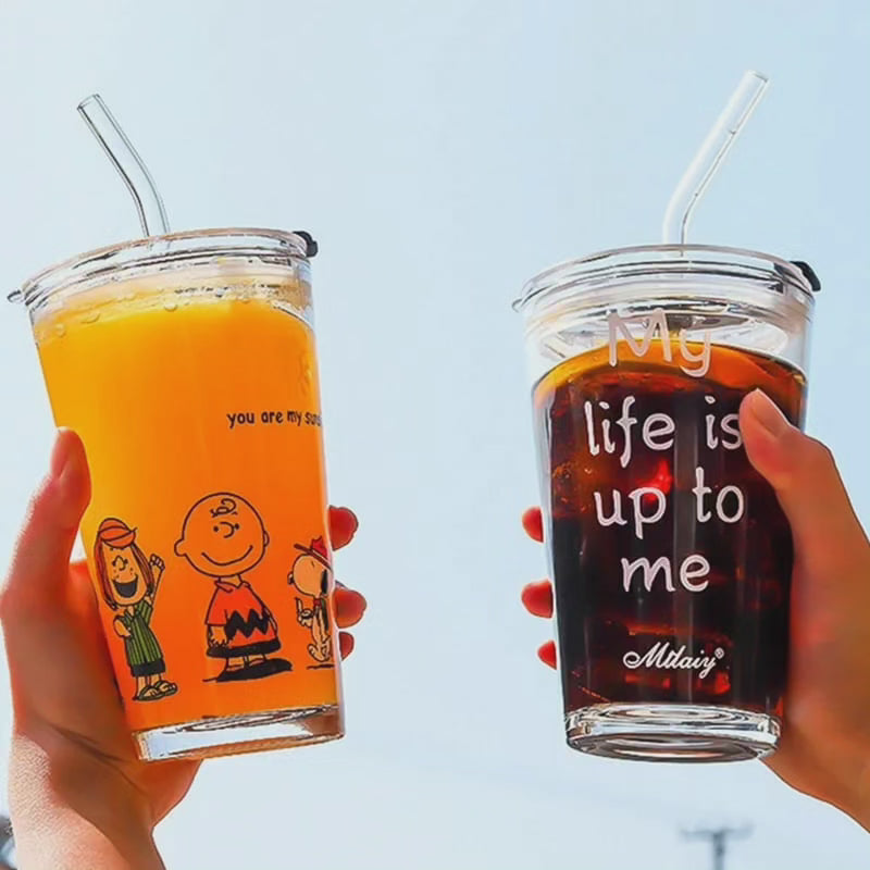 Avelena | Round Transparent Borosilicate Drinking Tumbler